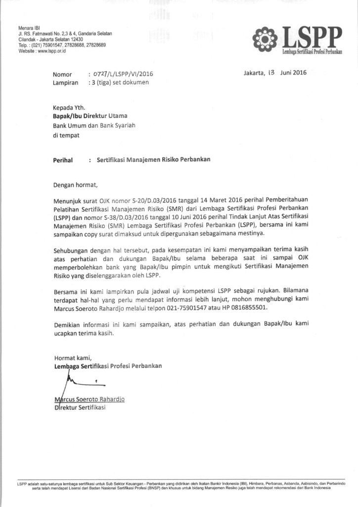 Surat Edaran Untuk Direksi Utama Bank Umum Dan Bank Syariah - Ikatan ...